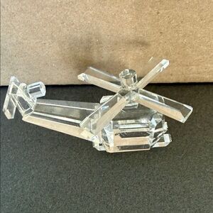 Crystal Helicopter Figurine